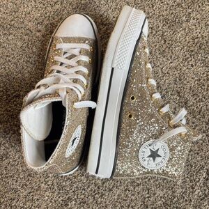 Converse Kids Glittery Gold High-Tops